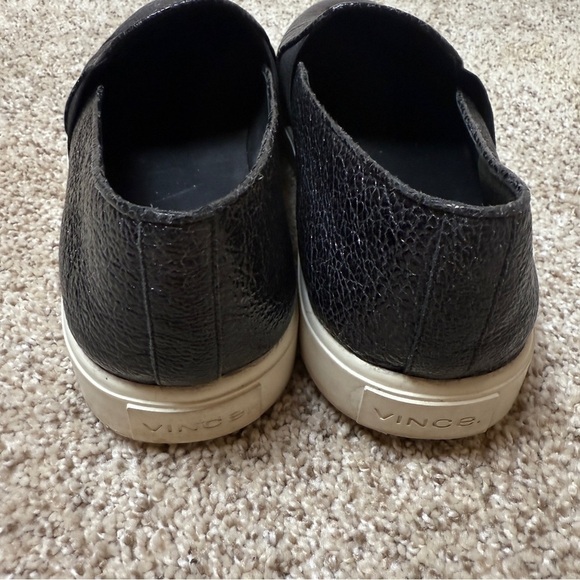 Vince black leather loafers, size 11 Slight patent leather look with texture. - Picture 6 of 9